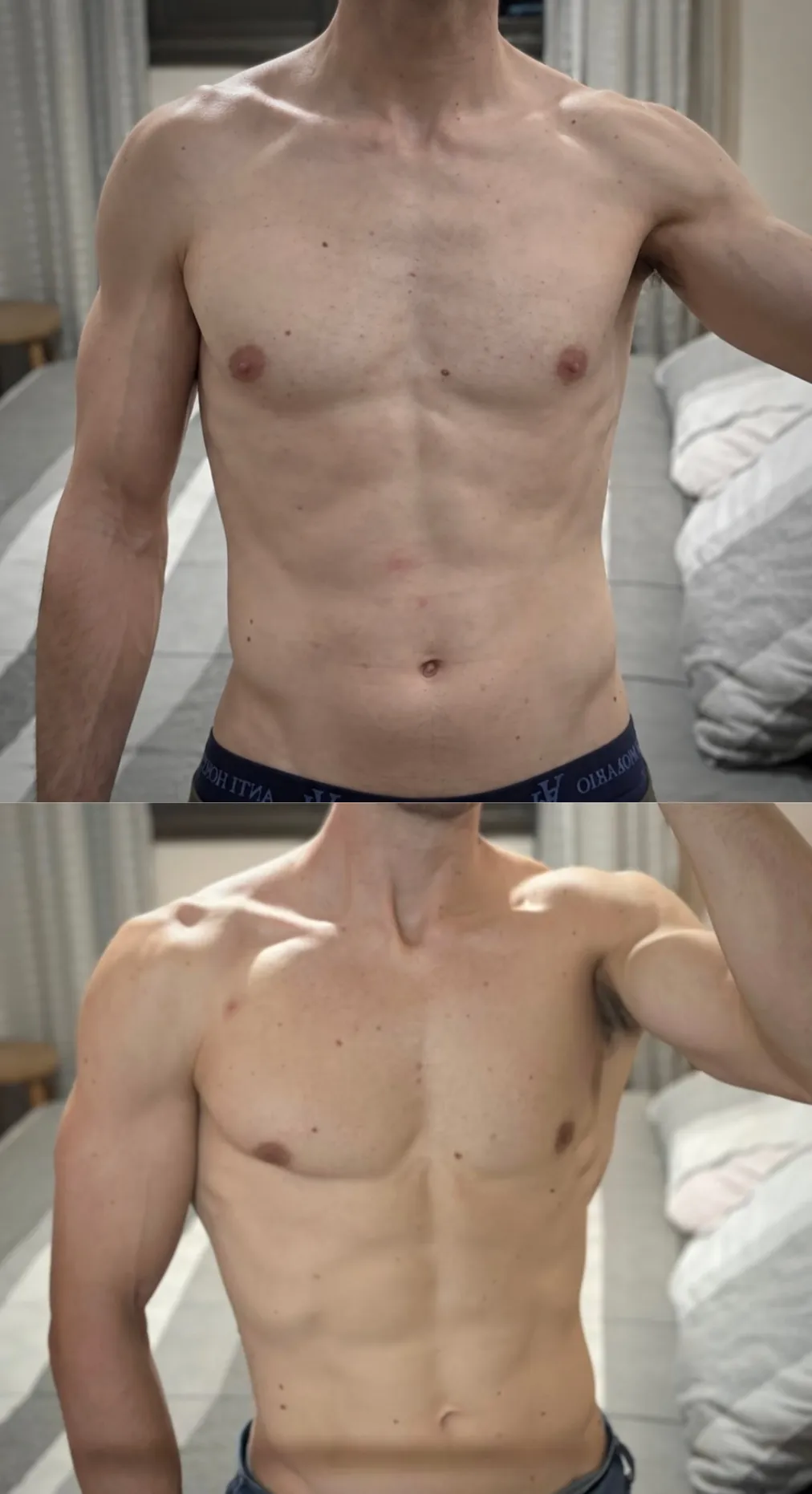 Duas fotos de evolução de @schaeferdiogo